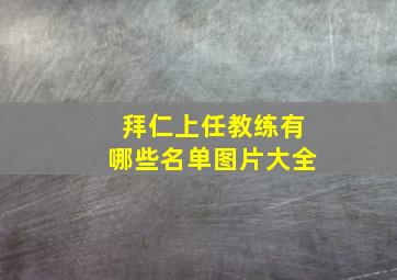 拜仁上任教练有哪些名单图片大全