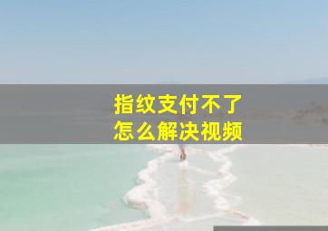 指纹支付不了怎么解决视频