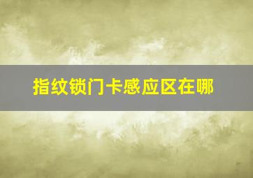 指纹锁门卡感应区在哪