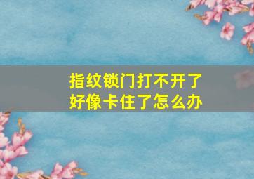 指纹锁门打不开了好像卡住了怎么办