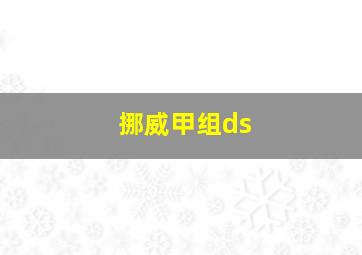 挪威甲组ds