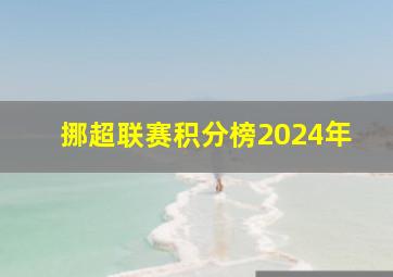 挪超联赛积分榜2024年