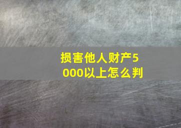 损害他人财产5000以上怎么判