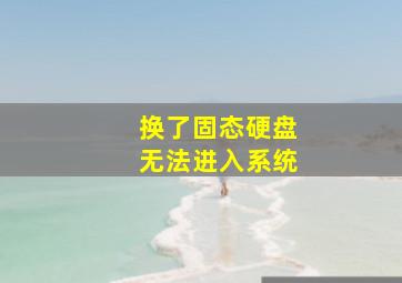 换了固态硬盘无法进入系统