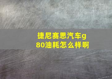 捷尼赛思汽车g80油耗怎么样啊