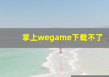 掌上wegame下载不了