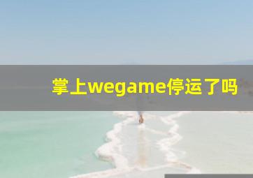 掌上wegame停运了吗