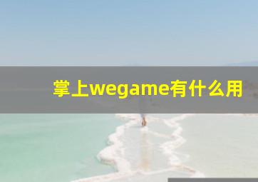 掌上wegame有什么用