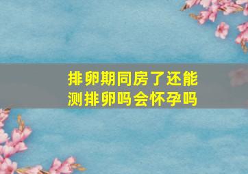 排卵期同房了还能测排卵吗会怀孕吗