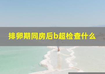 排卵期同房后b超检查什么