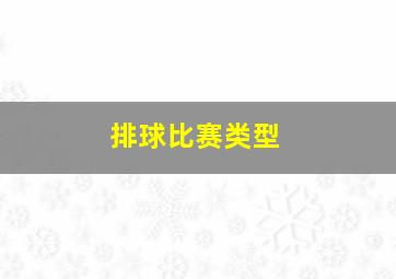 排球比赛类型