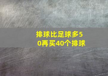 排球比足球多50再买40个排球