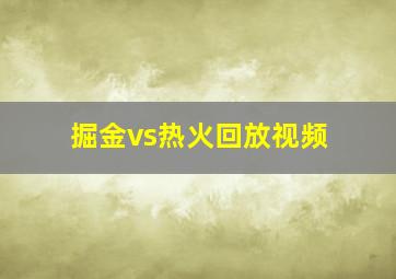 掘金vs热火回放视频