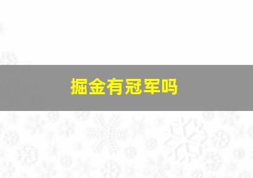 掘金有冠军吗