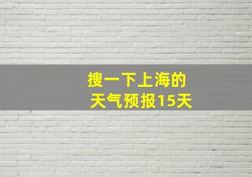 搜一下上海的天气预报15天