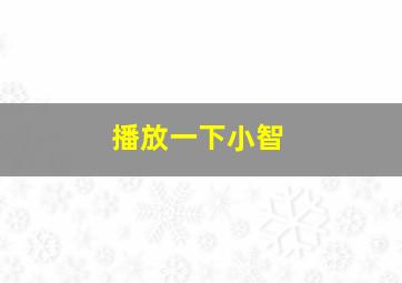 播放一下小智