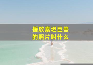 播放泰坦巨兽的照片叫什么