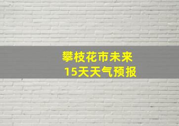 攀枝花市未来15天天气预报