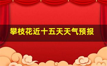 攀枝花近十五天天气预报