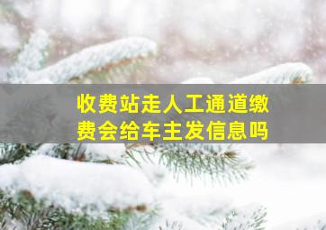 收费站走人工通道缴费会给车主发信息吗