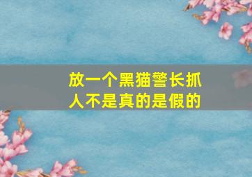 放一个黑猫警长抓人不是真的是假的