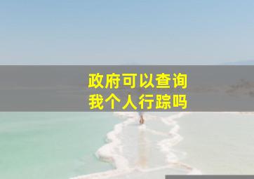 政府可以查询我个人行踪吗