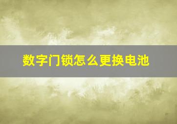 数字门锁怎么更换电池