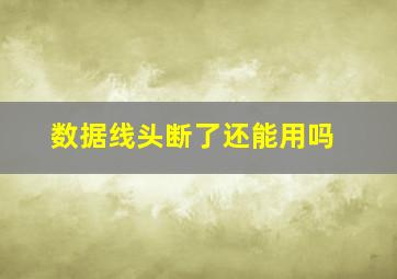 数据线头断了还能用吗