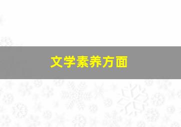 文学素养方面