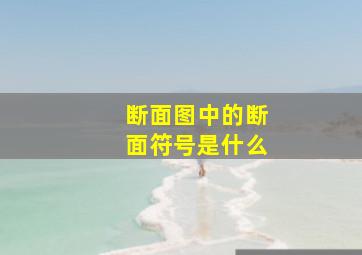 断面图中的断面符号是什么