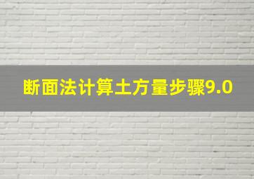 断面法计算土方量步骤9.0