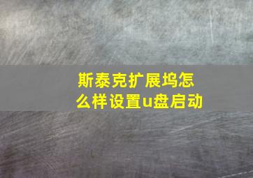 斯泰克扩展坞怎么样设置u盘启动