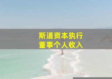 斯道资本执行董事个人收入