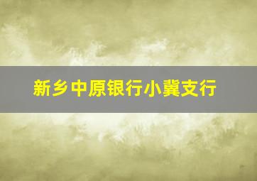 新乡中原银行小冀支行