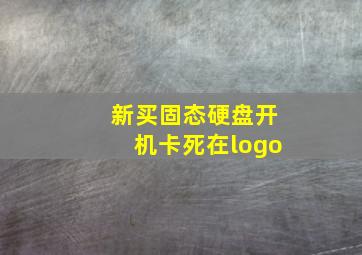 新买固态硬盘开机卡死在logo