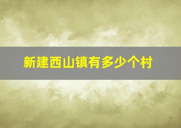 新建西山镇有多少个村