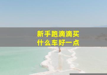 新手跑滴滴买什么车好一点