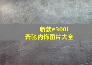 新款e300l奔驰内饰图片大全