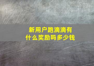 新用户跑滴滴有什么奖励吗多少钱