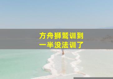 方舟狮鹫训到一半没法训了