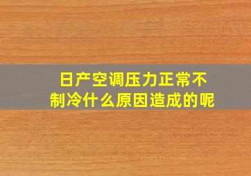 日产空调压力正常不制冷什么原因造成的呢