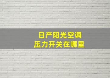 日产阳光空调压力开关在哪里