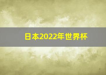 日本2022年世界杯