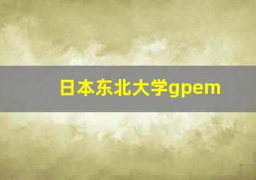 日本东北大学gpem