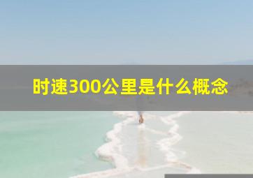 时速300公里是什么概念