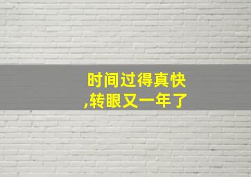 时间过得真快,转眼又一年了