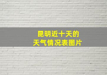 昆明近十天的天气情况表图片