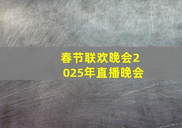 春节联欢晚会2025年直播晚会