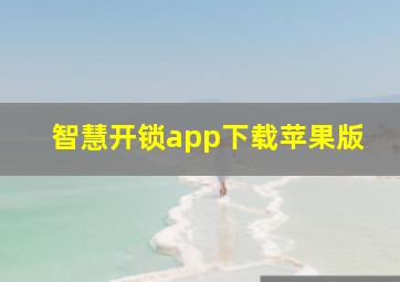 智慧开锁app下载苹果版