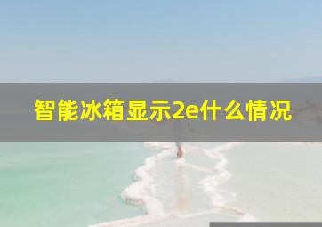 智能冰箱显示2e什么情况